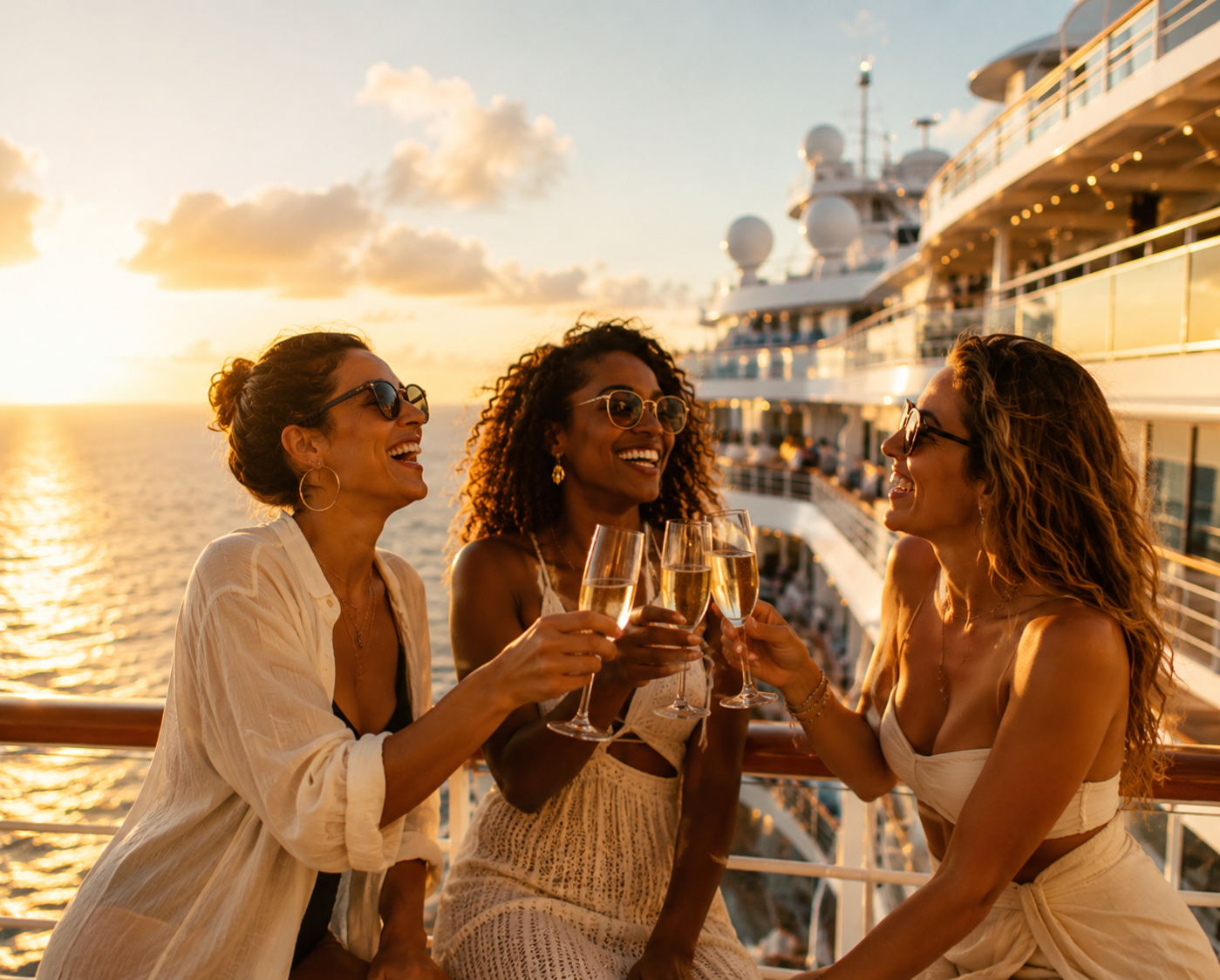 Friends enjoying a cruise